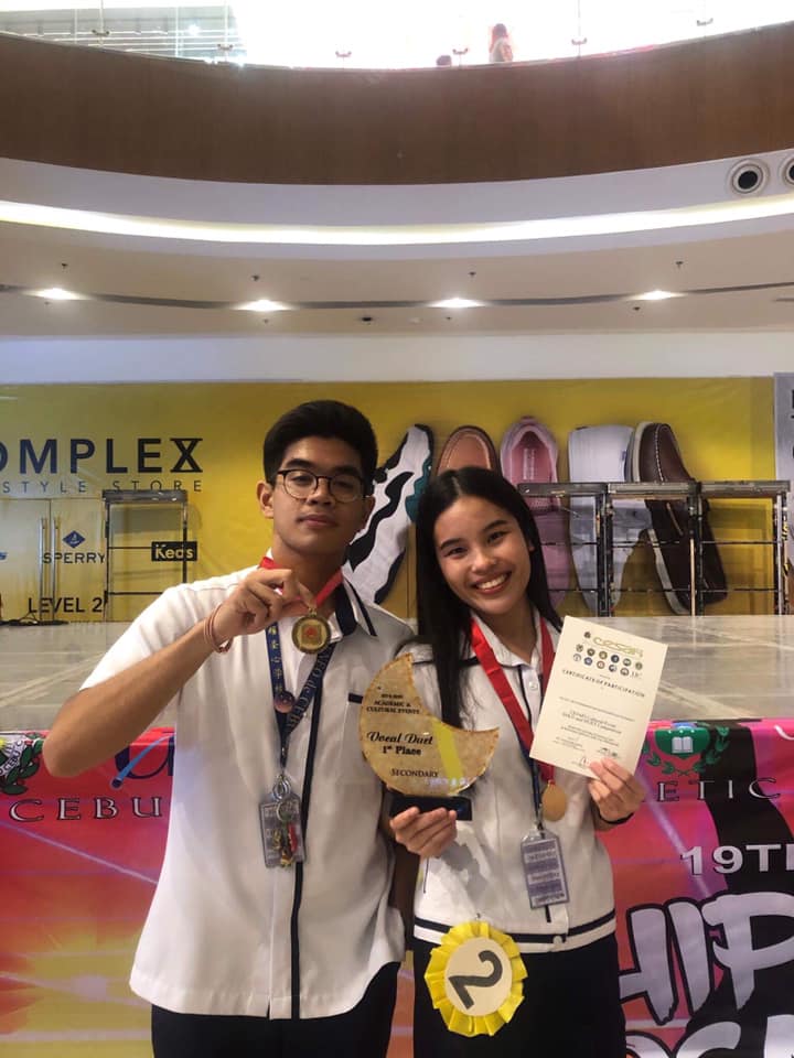 Three Ateneo Hearters hailed 1st Place in the secondary division of the CESAFI Vocal Solo and Duet competition