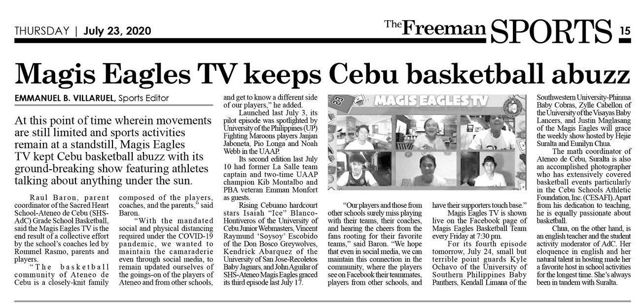 Magis Eagles TV keeps Cebu basketball abuzz
